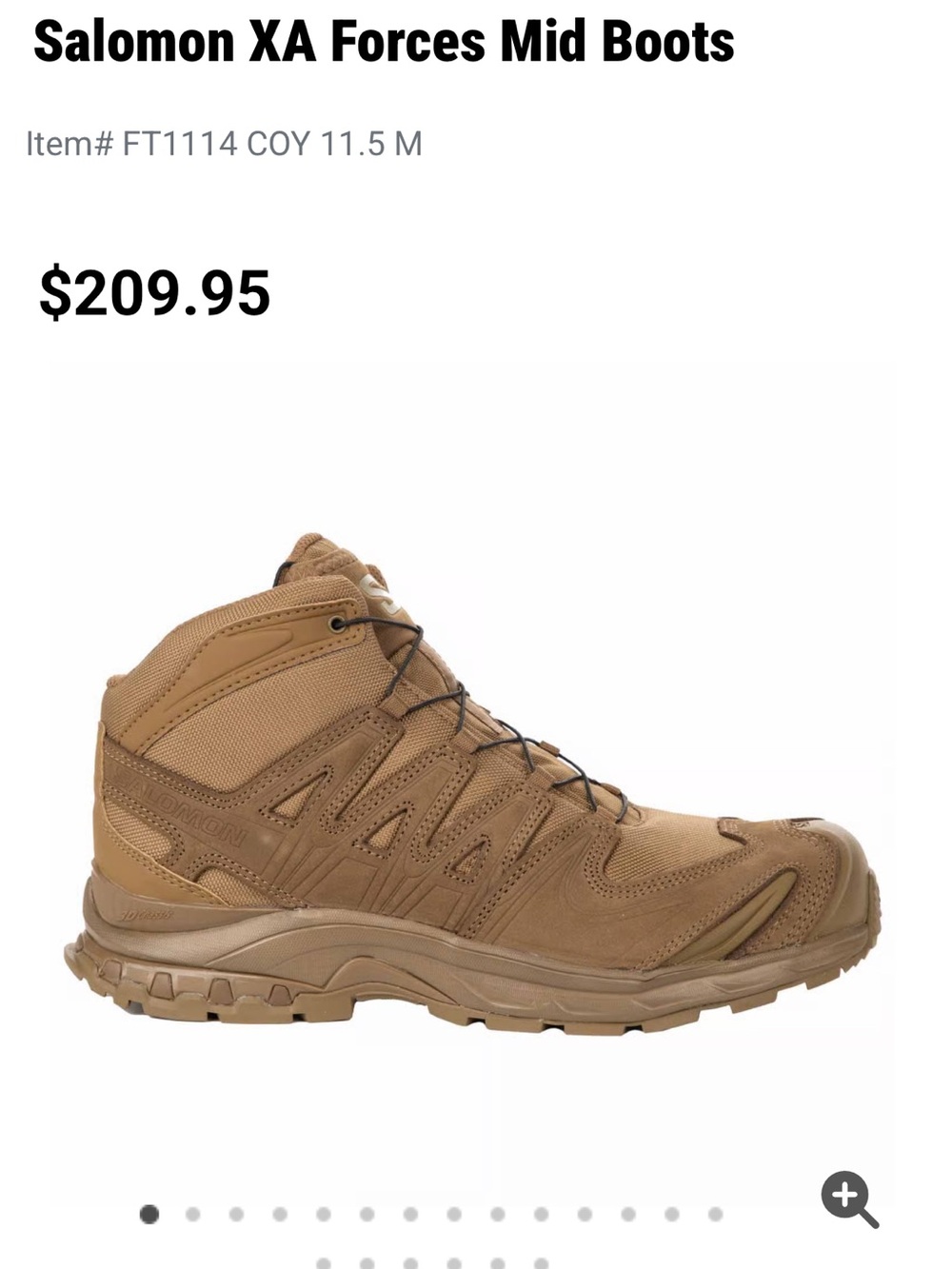 Salomon XA Forces Mid Boot in Coyote Brown